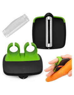 Pelador de Verduras Ergonómico V TOWER - Silicona y Acero Inoxidable