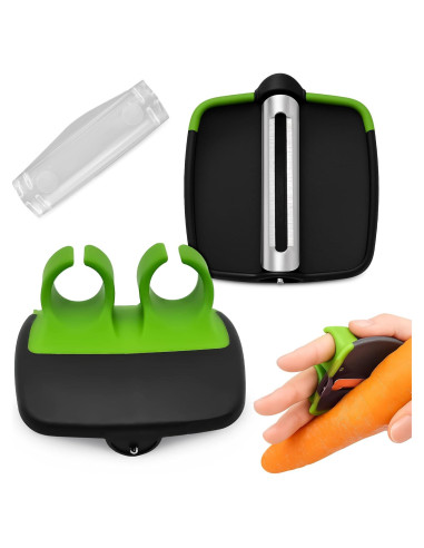 Pelador de Verduras Ergonómico V TOWER - Silicona y Acero Inoxidable