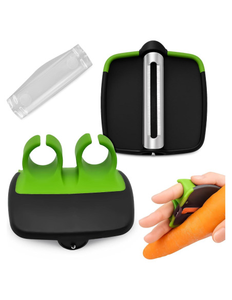 Pelador de Verduras Ergonómico V TOWER - Silicona y Acero Inoxidable