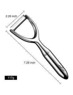 Pelador de Verduras Premium JINGTOO Acero Inoxidable 18.5 cm 2