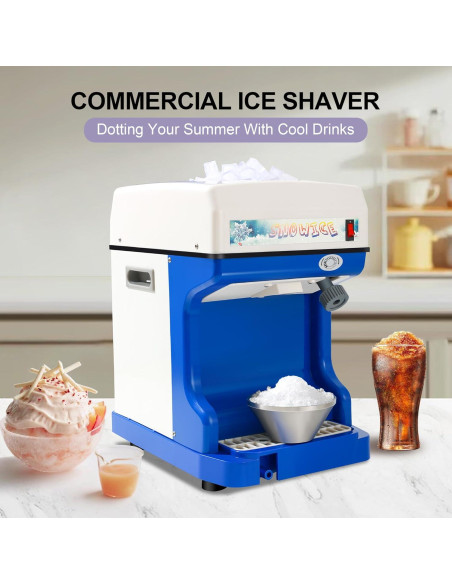 Máquina de Hielo Raspado OKF WF-A188 250W 120kg/h para Conos de Nieve