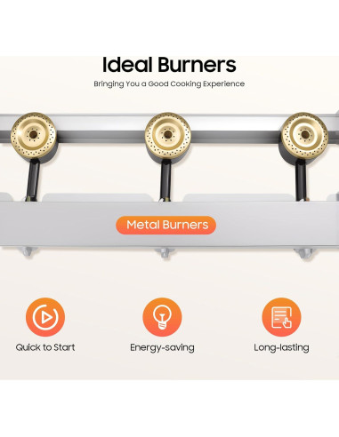 Freidora de Gas Comercial LLHZGAO 3 Ollas 10L Acero Inoxidable