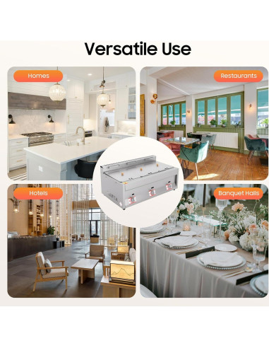 Freidora de Gas Comercial LLHZGAO 3 Ollas 10L Acero Inoxidable