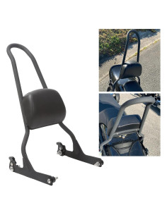 Sissy Bar Desmontable ECOTRIC con Cojín Negro para Harley