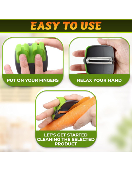 Pelador de Verduras Ergonómico V TOWER - Silicona y Acero Inoxidable