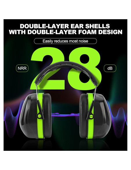 Protectores Auditivos HZ012 NRR 28dB Verde - Seguridad y Comodidad