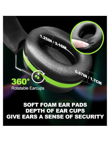 Protectores Auditivos HZ012 NRR 28dB Verde - Seguridad y Comodidad