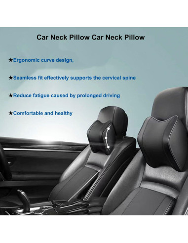 Almohada de Cuello de Coche Genérico 2 Unidades Espuma Viscoelástica