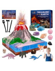 Kit de Ciencia Volcán KOPHINYE - Excavación Gemas y Fósiles