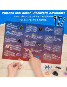 Kit de Ciencia Volcán KOPHINYE - Excavación Gemas y Fósiles 2