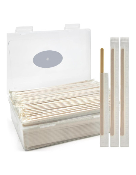 Revolvedores de Café de Bambú 200 Pcs 13.97 cm Desechables