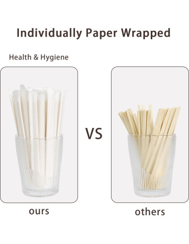 Revolvedores de Café de Bambú 200 Pcs 13.97 cm Desechables