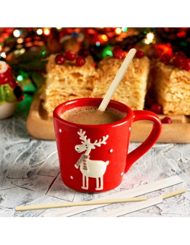 Revolvedores de Café de Bambú 200 Pcs 13.97 cm Desechables