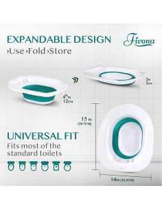 Asiento de Baño Plegable Fivona Verde - Bidet Portátil y Vapor Yoni 2