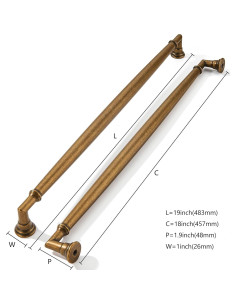 Tirador de Gabinete Khtumeware 18" Bronce Antiguo Zinc 2