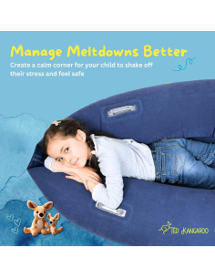 Silla Sensorial Inflable Azul TED KANGAROO con Bomba 2