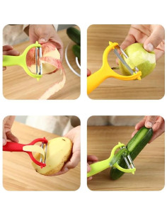 Pelador de Verduras Luszmoax Acero Inoxidable 2 Cuchillas 2