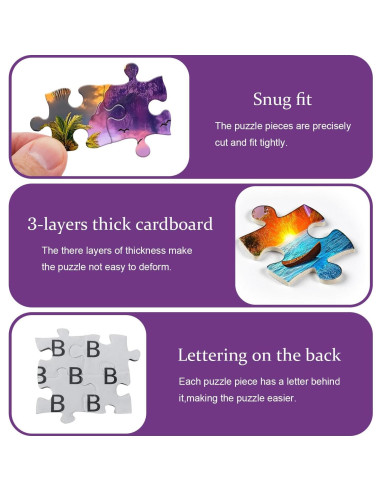 Rompecabezas de Playa PICKFORU 1000 Piezas Naturaleza