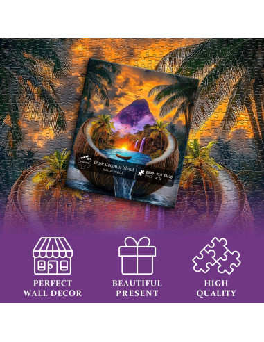 Rompecabezas de Playa PICKFORU 1000 Piezas Naturaleza