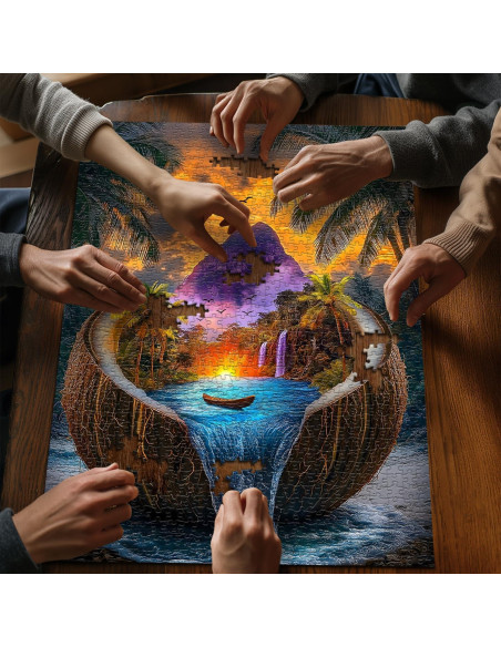 Rompecabezas de Playa PICKFORU 1000 Piezas Naturaleza