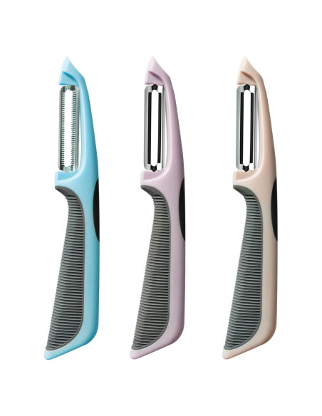 Juego de 3 Peladores de Verduras Pneatdez - Acero Inoxidable