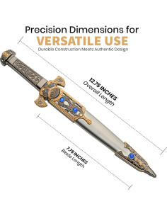 Daga Réplica Egipcia 32.39 cm Szco con Funda de Metal 2