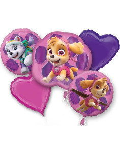 Globos de Aluminio Paw Patrol Skye y Everest - 5 Piezas 2