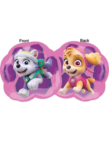 Globos de Aluminio Paw Patrol Skye y Everest - 5 Piezas
