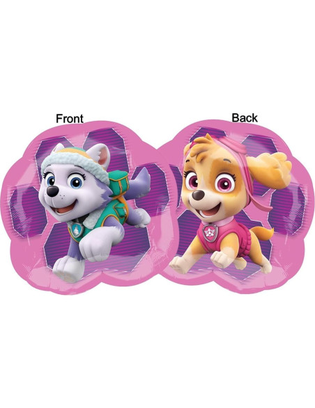 Globos de Aluminio Paw Patrol Skye y Everest - 5 Piezas