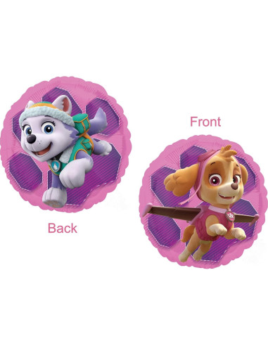 Globos de Aluminio Paw Patrol Skye y Everest - 5 Piezas