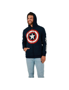 Chaqueta Sudadera Capitán América Hombre con Logo - Bioworld