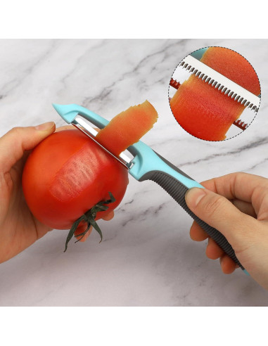 Juego de 3 Peladores de Verduras Pneatdez - Acero Inoxidable