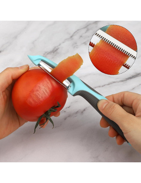 Juego de 3 Peladores de Verduras Pneatdez - Acero Inoxidable