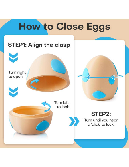 Juego de 7 Huevos de Dinosaurio 3D FYEFKJSA - Juguetes Antiestrés