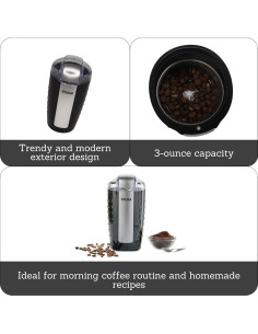 Molinillo Eléctrico de Café y Especias IMUSA 85g Negro 2