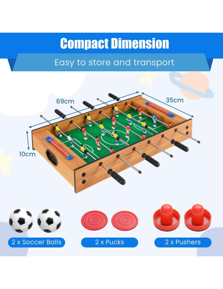 Mesa de Juegos 2 en 1 Giantex - Futbolín y Hockey de Aire