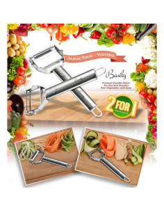 Set de 2 Peladores Juliana y Serrado Basily de Acero Inoxidable 2