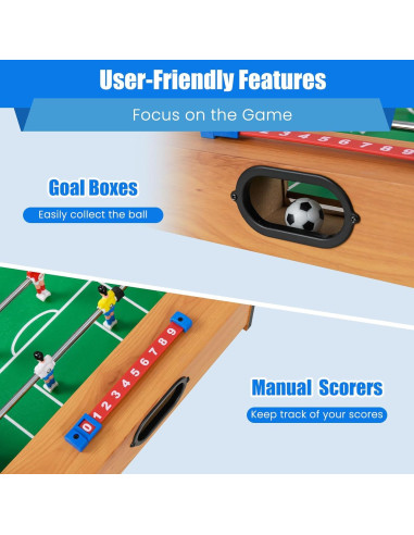 Mesa de Juegos 2 en 1 Giantex - Futbolín y Hockey de Aire