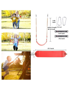 Columpio Ajustable para Puerta Genérico Rojo 61-91 cm 181 kg 2