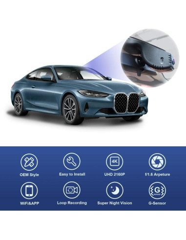 Cámara de Tablero Fitcamx 4K para BMW 3 4 Series 2020-2024