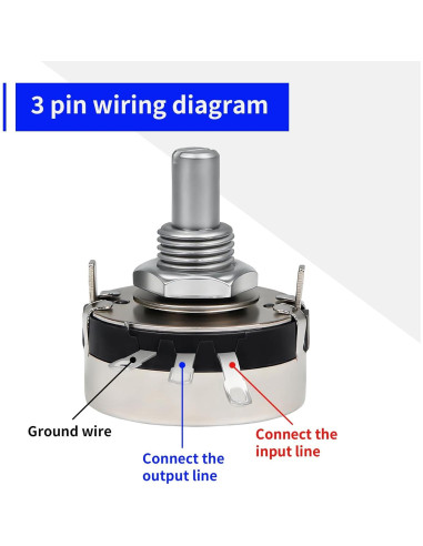 Potenciómetro 10K Fielect WTH118-2W Un Solo Giro con Perillas