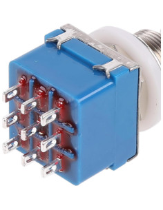 Pedal de Pie 3PDT Plata para Efectos de Guitarra Eléctrica 2