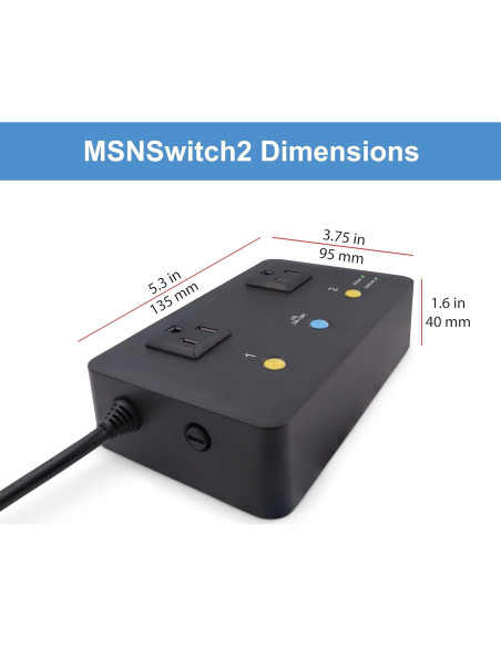 Interruptor Remoto Proxicast UIS-722b con 2 Salidas AC y Control por App