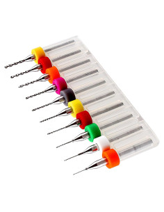 Juego de Brocas Micro de Carburo FTVOGUE 10pcs 0.3-1.2mm