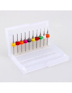 Juego de Brocas Micro de Carburo FTVOGUE 10pcs 0.3-1.2mm 2