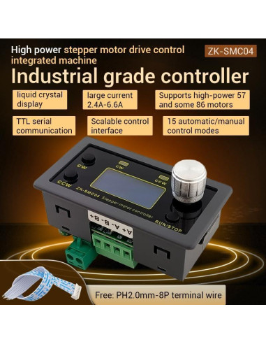 Controlador de Motor Paso a Paso GODIYMODULES ZK-SMC04 10-30V 6.6A