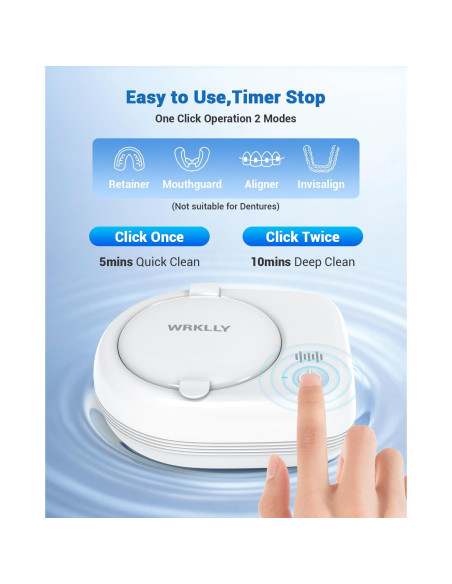 Limpiadora Ultrasónica de Retenedores Wrklly 50kHz Portátil
