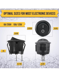 Interruptor de Palanca Impermeable 12V Tesorrio SPST 6A/250V 2