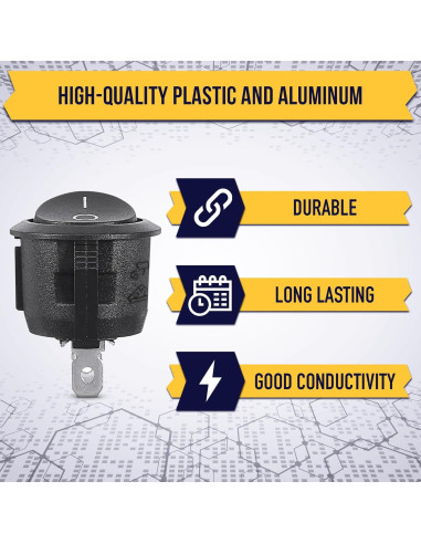 Interruptor de Palanca Impermeable 12V Tesorrio SPST 6A/250V