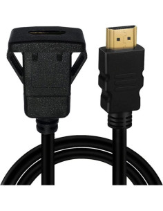 Cable HDMI Macho a Hembra Qaoquda 1M Montaje Flush Cuadrado 2
